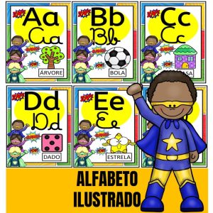 Alfabeto ilustrado-Heróis