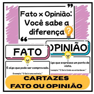 Cartazes Fato e Opinião